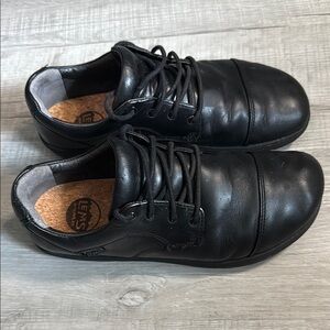 LEMS Nine to Five 9-5 Black Leather Oxford Shoes with NEW CORK INSOLES
